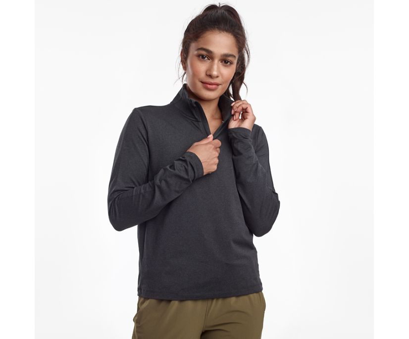 Saucony Sunday 1/4 Zip Women's Jackets Black | AU 340WNBY